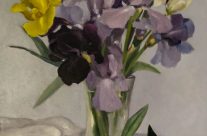 Iris et rhododendron